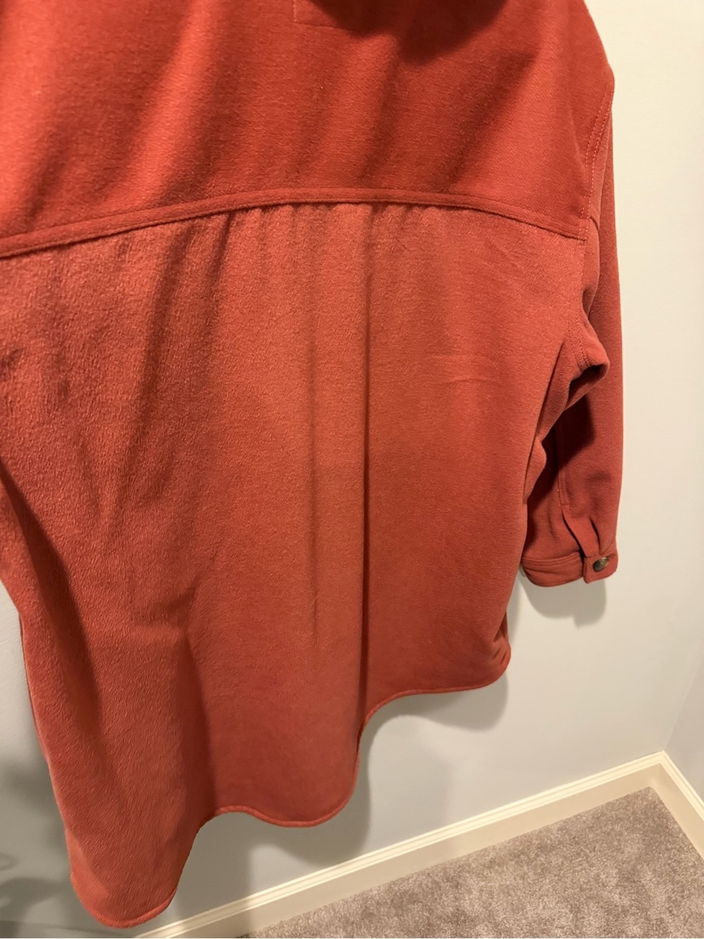 Old Navy Rust Shacket XL Button Front Shirt Jacket Oversized Soft - Picture 7 of 8